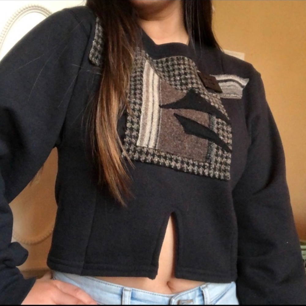 Boho Handmade Geometric Patchwork Sweatshirt
